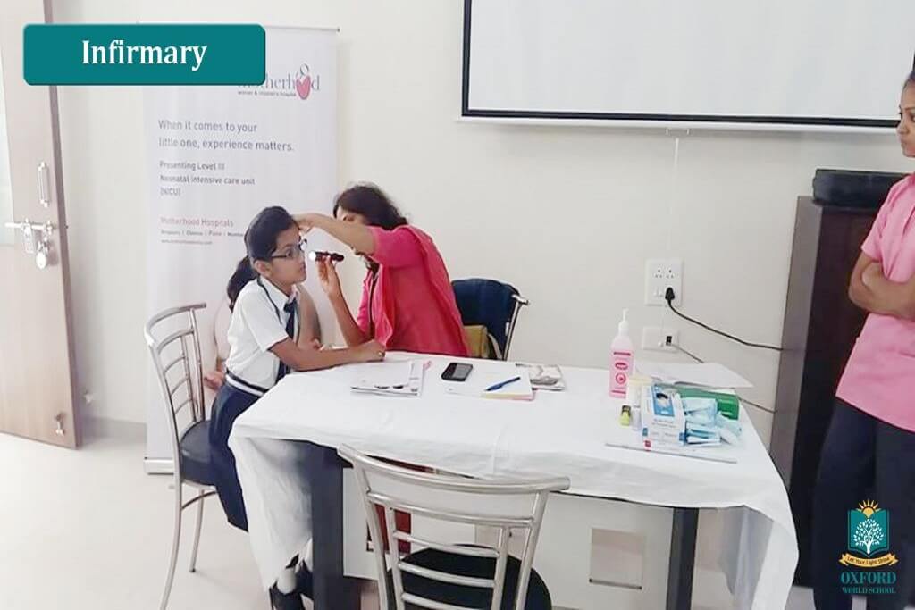 health care taker check up student