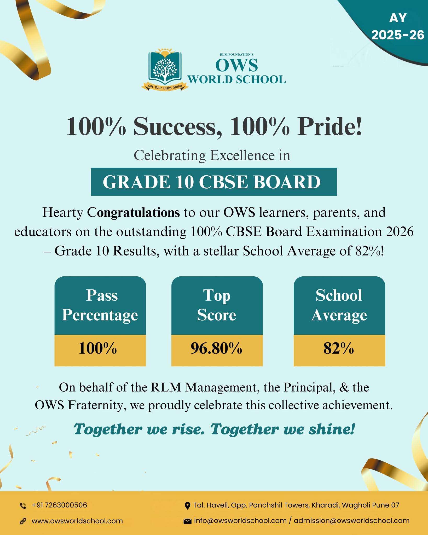 Oxford World School AY 2025-26 Achievement 1