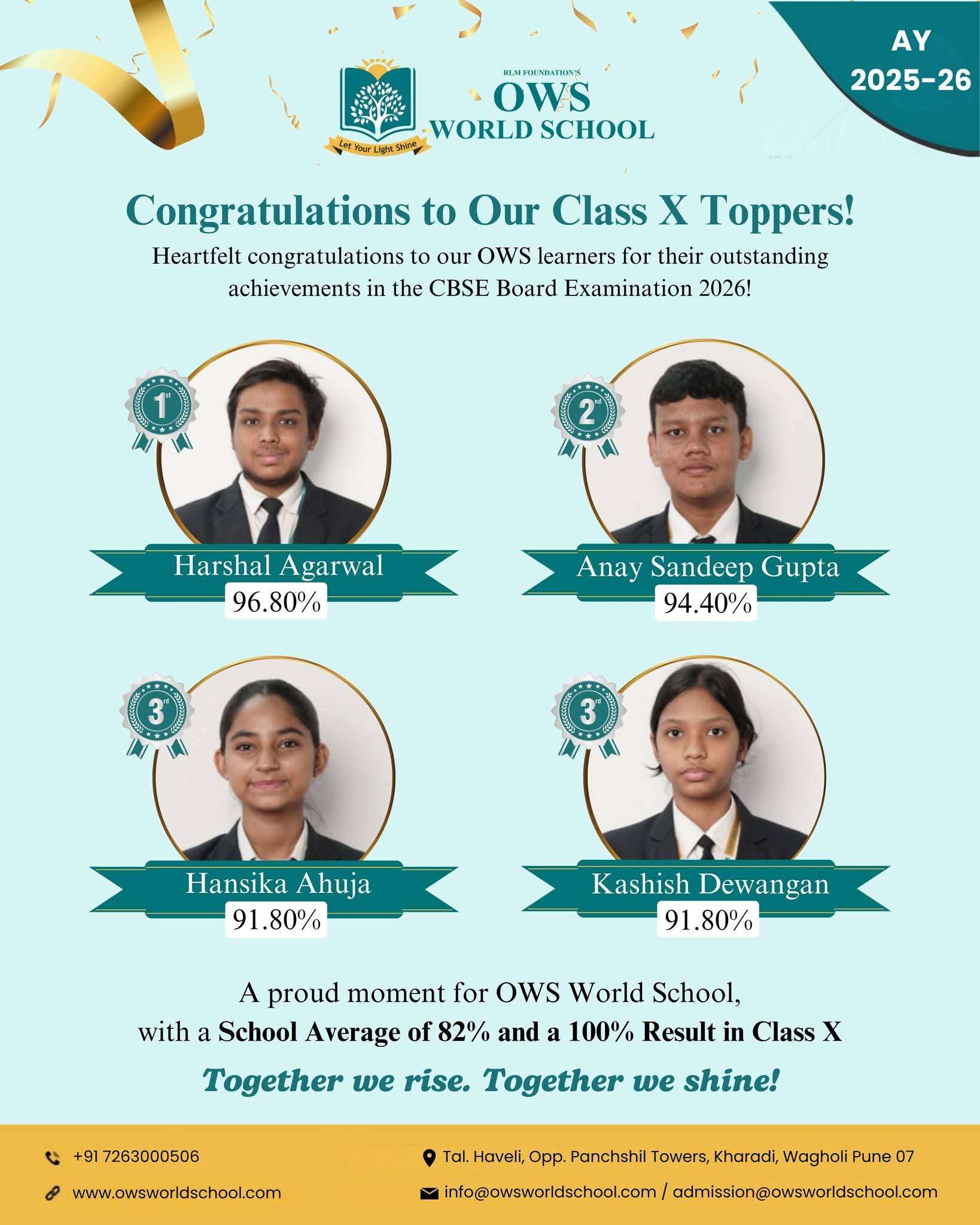 Oxford World School AY 2025-26 Achievement 2