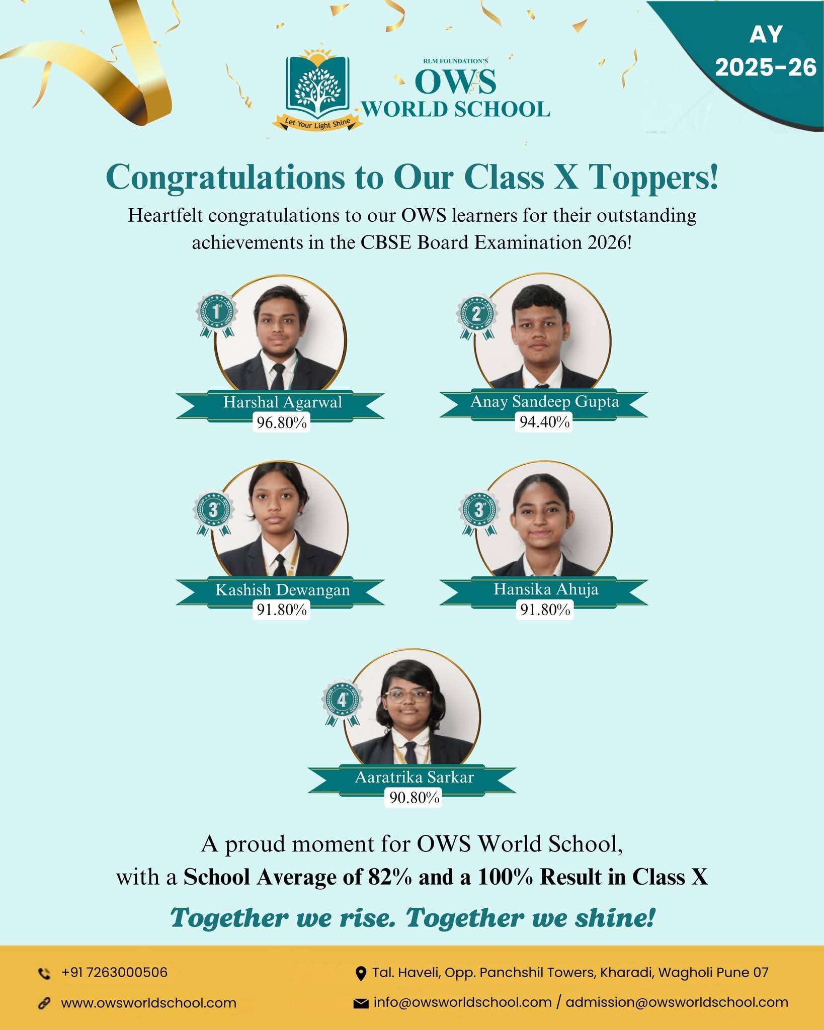 Oxford World School AY 2025-26 Achievement 3
