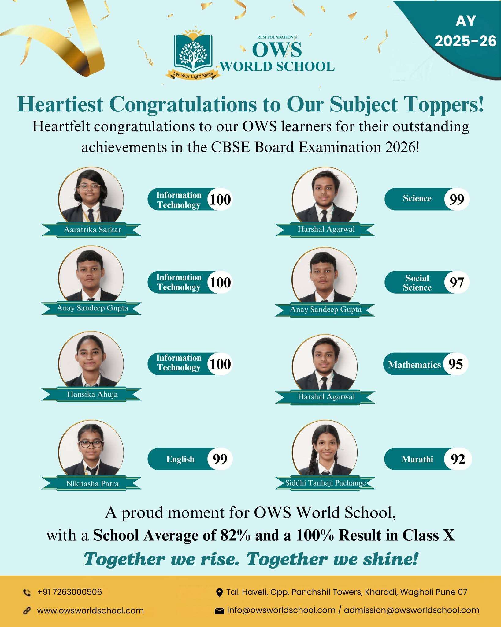 Oxford World School AY 2025-26 Achievement 4